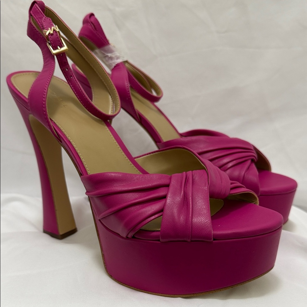 Michael Kors Pink Platform Heels Size 10  NEW  Strappy Sandals new without box